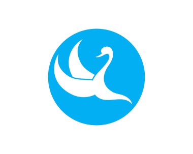 Kuğu logosu Şablon vektör resimleme tasarımı