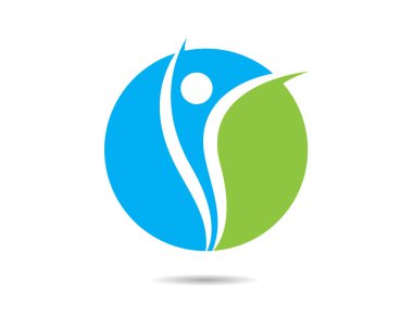 Sağlıklı Yaşam Logosu vektör ikonu çizimi tasarımı