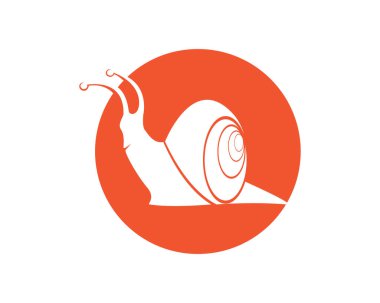 Salyangoz logosu vektör resimleme tasarımı