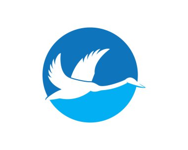 Kuğu logosu Şablon vektör resimleme tasarımı