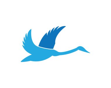 Kuğu logosu Şablon vektör resimleme tasarımı