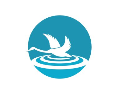 Kuğu logosu Şablon vektör resimleme tasarımı