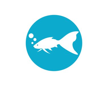 Balık logosu şablonu vektör resimleme tasarımı