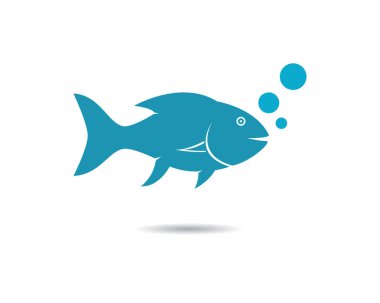 Balık logosu şablonu vektör resimleme tasarımı