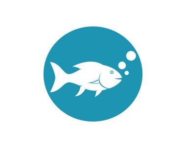 Balık logosu şablonu vektör resimleme tasarımı
