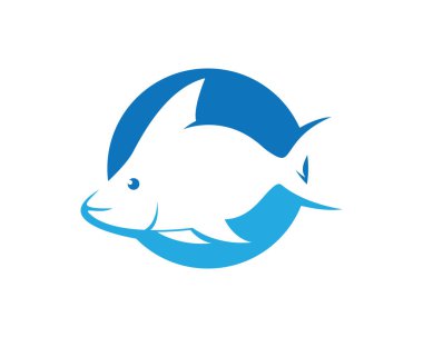 Balık logosu şablonu vektör resimleme tasarımı