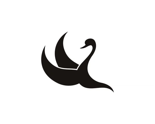 Modèle Logo Cygne Icône Vectorielle Illustration Design — Image vectorielle