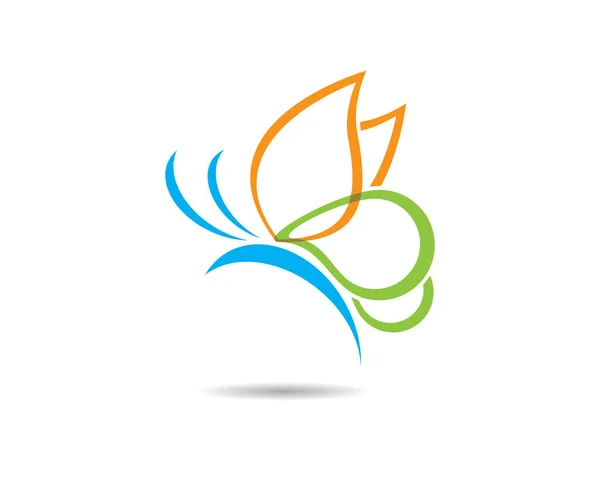 Logo Butterfly Immagini Illustrazione Design — Vettoriale Stock