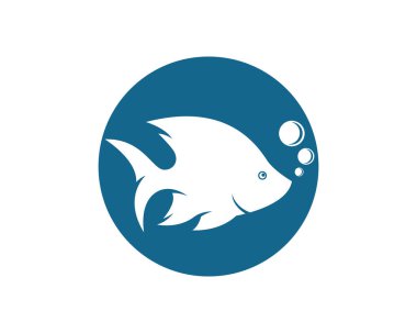Balık logosu şablonu vektör resimleme tasarımı