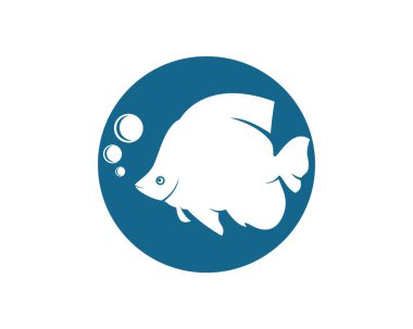 Balık logosu şablonu vektör resimleme tasarımı