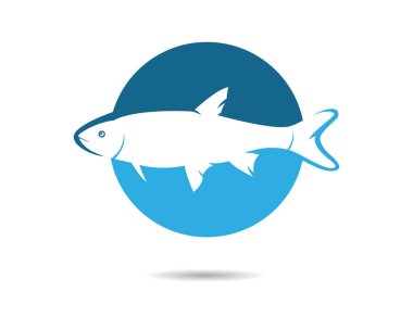 Balık logosu şablonu vektör resimleme tasarımı
