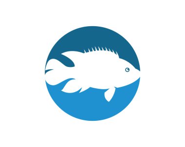 Balık logosu şablonu vektör resimleme tasarımı