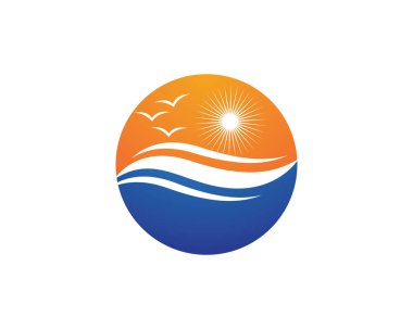 Su Dalgası logo vektör illüstrasyon tasarımı