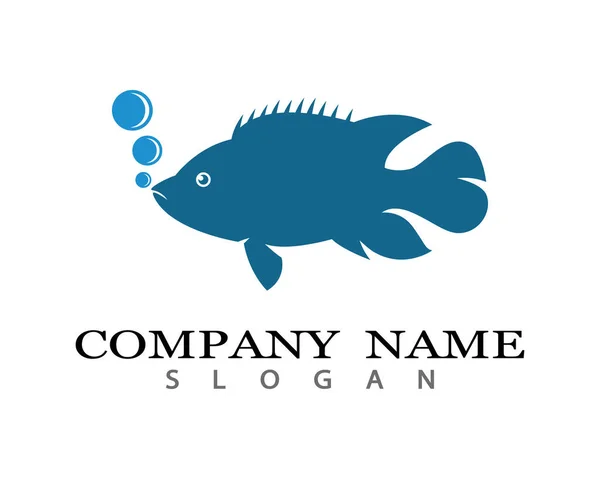 Дизайн Векторной Иконки Логотипа Рыбы — стоковый вектор