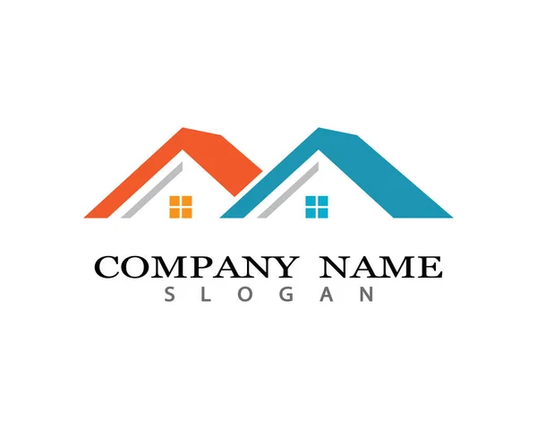 Imobiliário Propriedade Construção Design Logotipo Para Sinal Corporativo Negócios Logotipo — Vetor de Stock