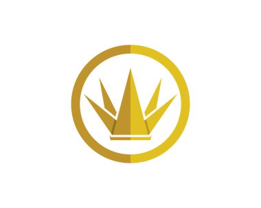 Crown Logo Şablonu vektör çizimi