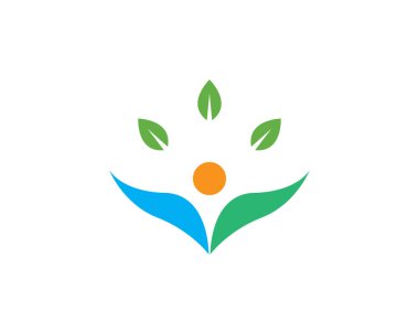 Sağlıklı Yaşam Logosu vektör ikonu çizimi tasarımı