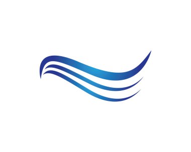 Su Dalgası logo vektör illüstrasyon tasarımı