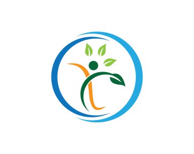 Sağlıklı Yaşam Logosu vektör ikonu çizimi tasarımı