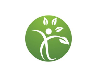 Sağlıklı Yaşam Logosu vektör ikonu çizimi tasarımı