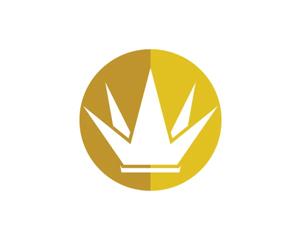 Крона Шаблон Логотипу Векторні Ілюстрації — стоковий вектор