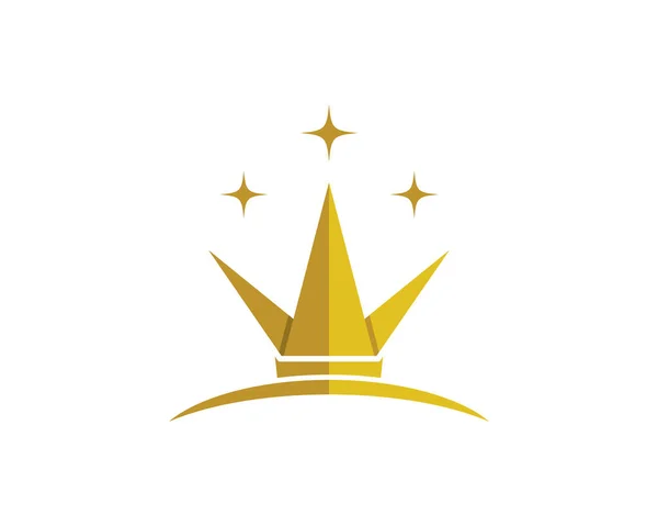 Coroa Logotipo Modelo Vetor Ilustração —  Vetores de Stock