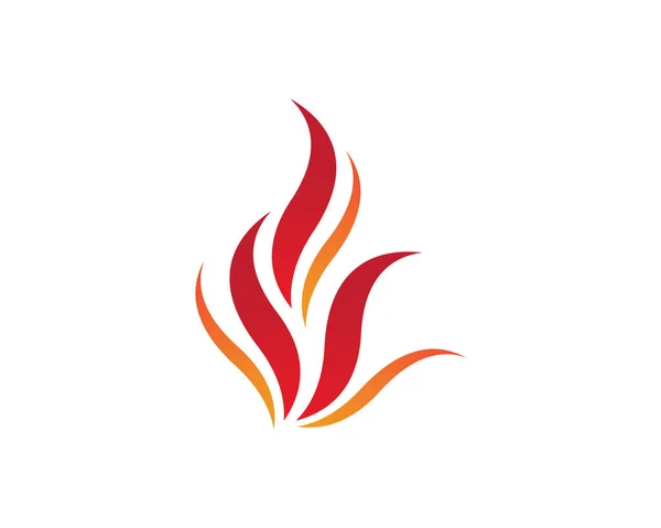 Brandflamma Logotyp Mall Vektor Ikon Olja Gas Och Energi Logotyp — Stock vektor