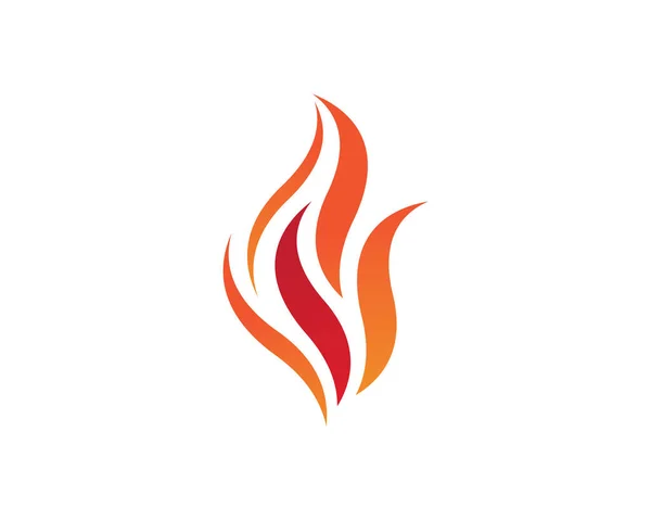 Feuer Flamme Logo Template Vektor Symbol Gas Und Energie Logo — Stockvektor