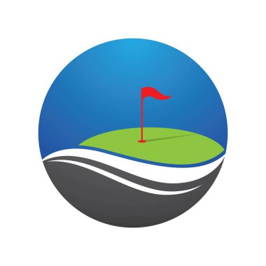 Golf logo vektör illüstrasyonu
