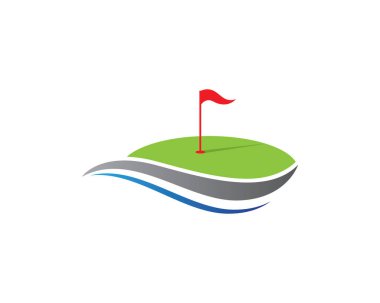 Golf Logo Şablonu vektör çizim simgesi tasarımı
