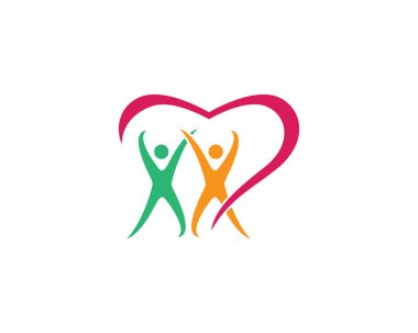 Evlat edinme ve toplumsal bakım logosu vektör resmetme tasarımı