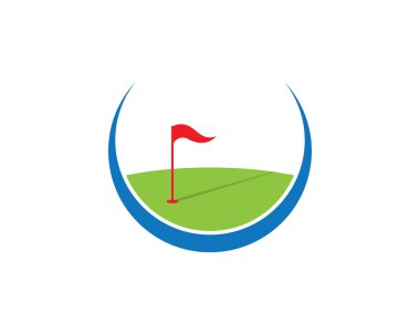 Golf Logo Şablonu vektör çizim simgesi tasarımı