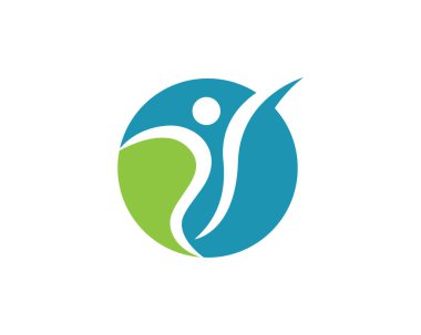 Sağlıklı Yaşam Logosu vektör ikonu çizimi tasarımı