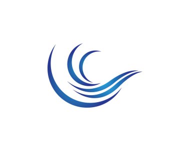 Su Dalgası logo vektör illüstrasyon tasarımı