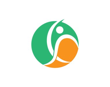 Sağlıklı Yaşam Logosu vektör ikonu çizimi tasarımı