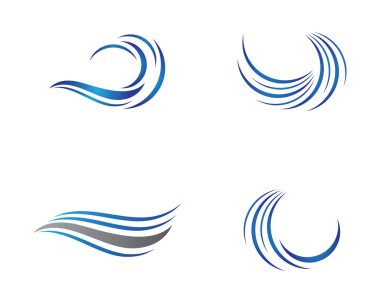 Su Dalgası logo vektör illüstrasyon tasarımı