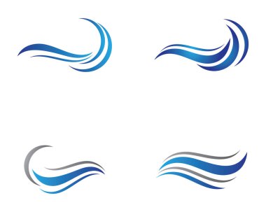 Su Dalgası logo vektör illüstrasyon tasarımı