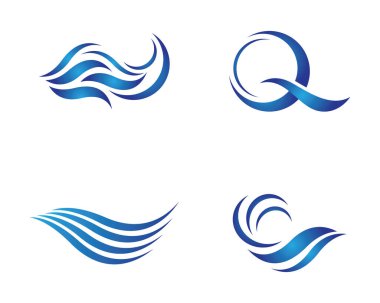 Su Dalgası logo vektör illüstrasyon tasarımı