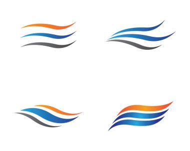 Su Dalgası logo vektör illüstrasyon tasarımı