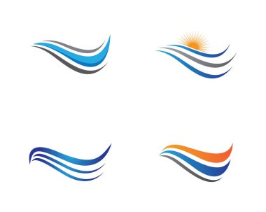 Su Dalgası logo vektör illüstrasyon tasarımı