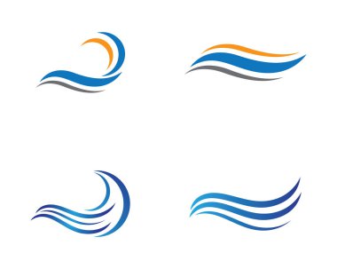 Su Dalgası logo vektör illüstrasyon tasarımı