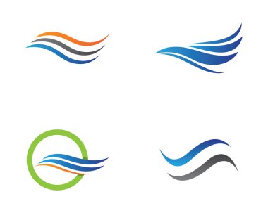 Su Dalgası logo vektör illüstrasyon tasarımı