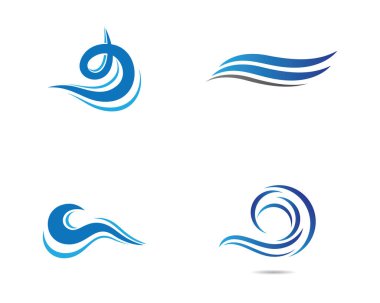 Su Dalgası logo vektör illüstrasyon tasarımı