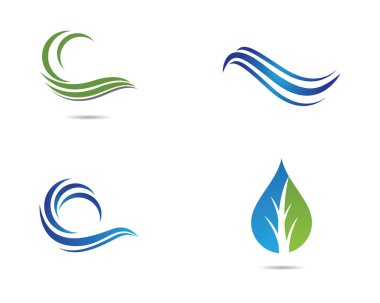 Su Dalgası logo vektör illüstrasyon tasarımı