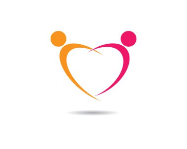 Evlat Edinme ve Toplum Bakımı Logo şablonu vektör simgesi