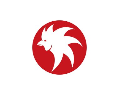 Rooster logo şablon vektör resimleme