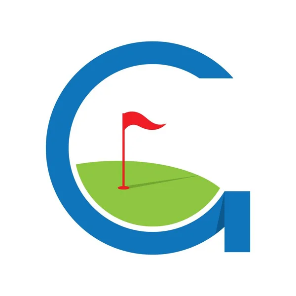 Golf Logo Vektör Illüstrasyonu — Stok Vektör