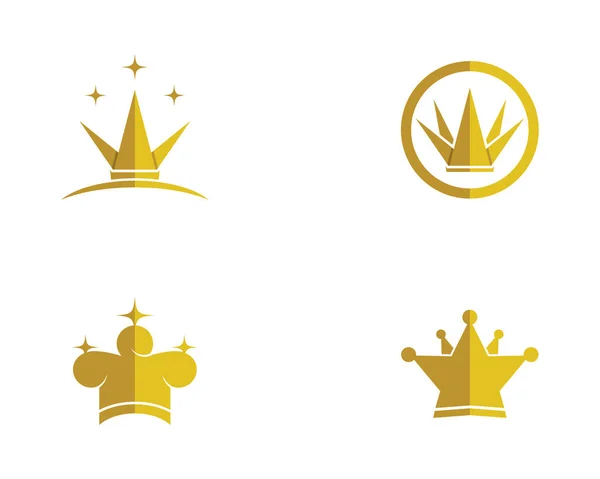 Crown Logo Template Vektor Illusztráció — Stock Vector