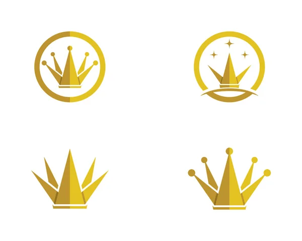 Crown Logo Vorlage Vektor Illustration — Stockvektor