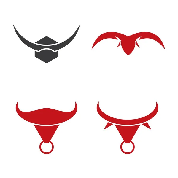 Toro Cuerno Logo Imágenes Ilustración — Vector de stock
